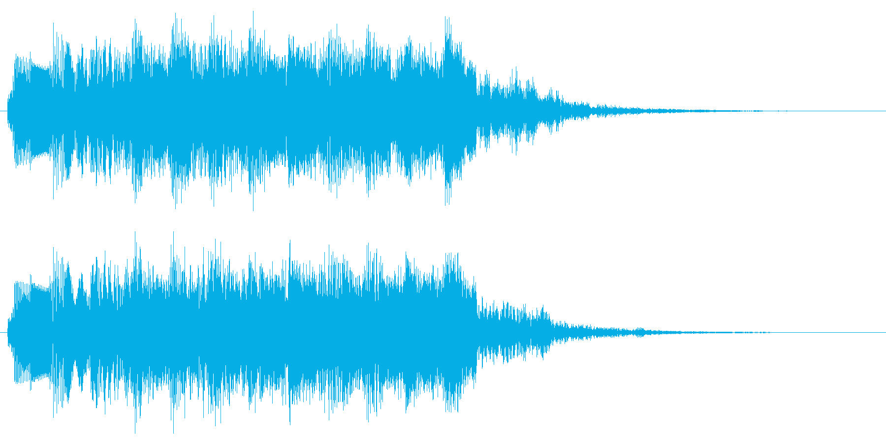 変な音 不思議な音のパワーアップ音の再生済みの波形