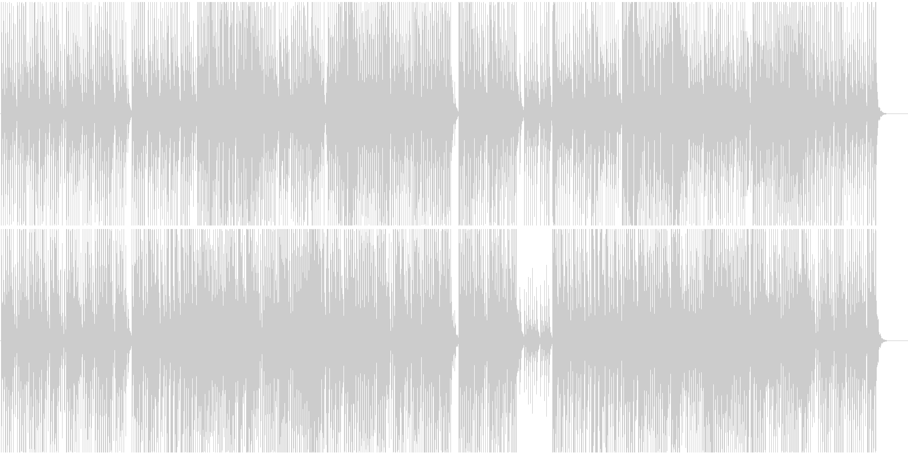 和風BGM 三味線による勢いある中テンポの未再生の波形