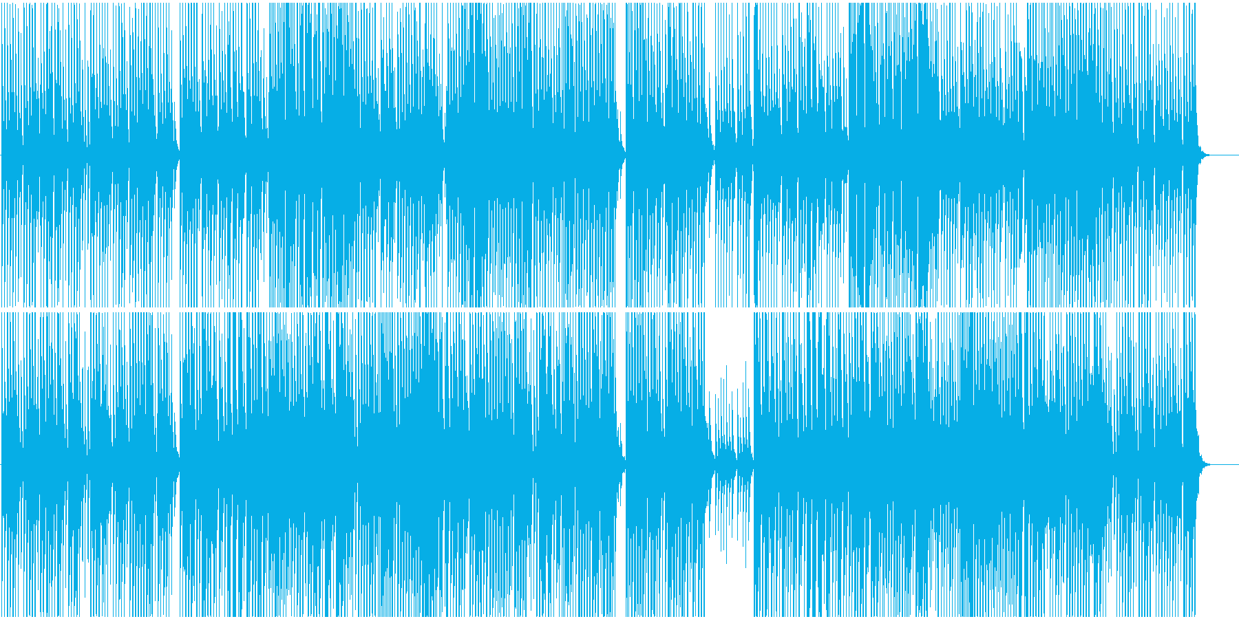和風BGM 三味線による勢いある中テンポの再生済みの波形
