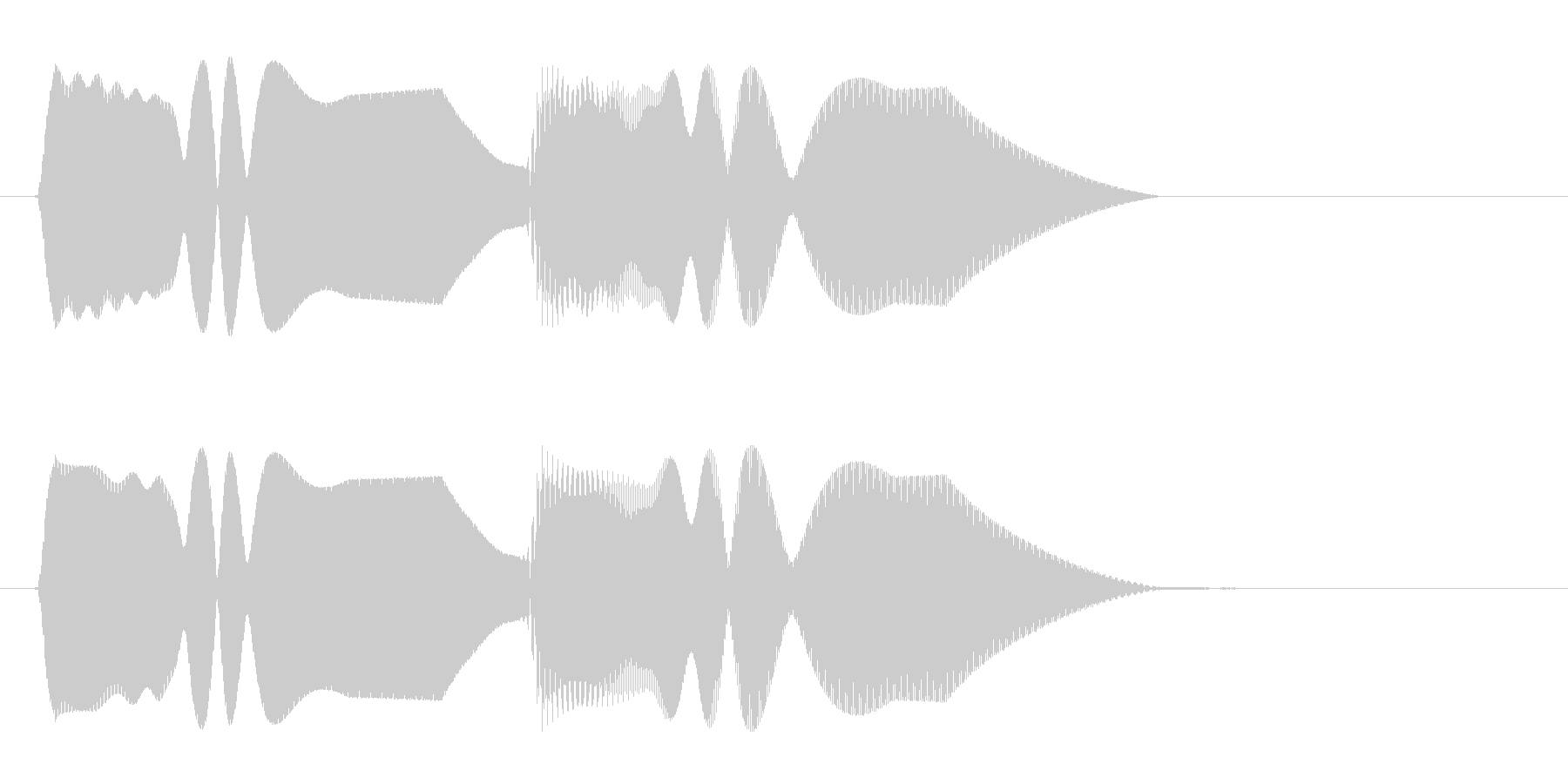 トゥルルンという着信音(シンセ風)の未再生の波形