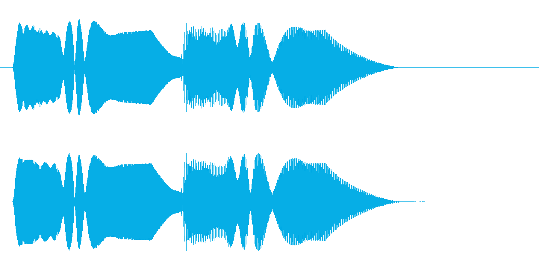 トゥルルンという着信音(シンセ風)の再生済みの波形