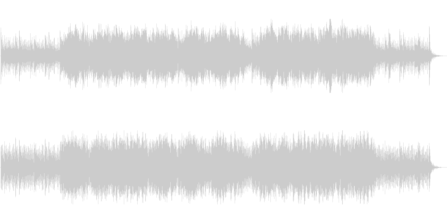 切ないシーンのシンセ曲の未再生の波形