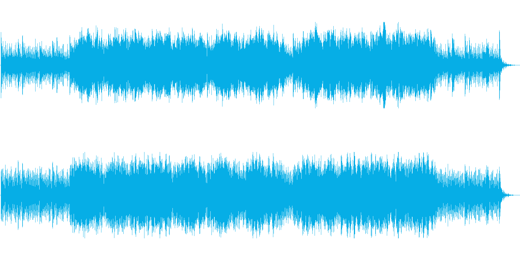 切ないシーンのシンセ曲の再生済みの波形