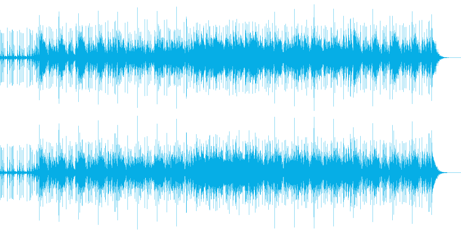 グルーヴィで明るいゆったりめのBGMの再生済みの波形
