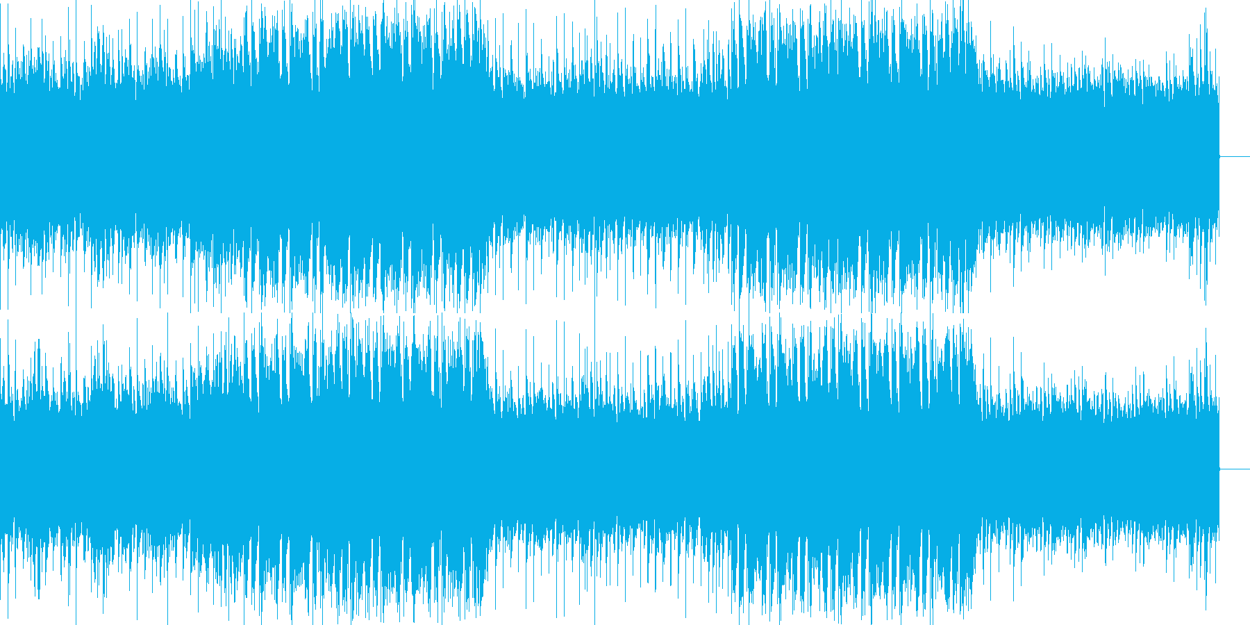 安定感のあるEDM風の再生済みの波形