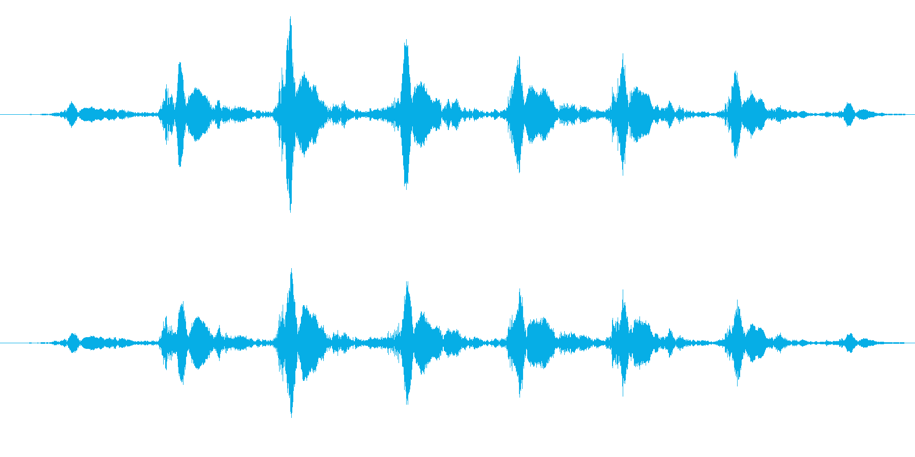 ブーメランを投げるの再生済みの波形