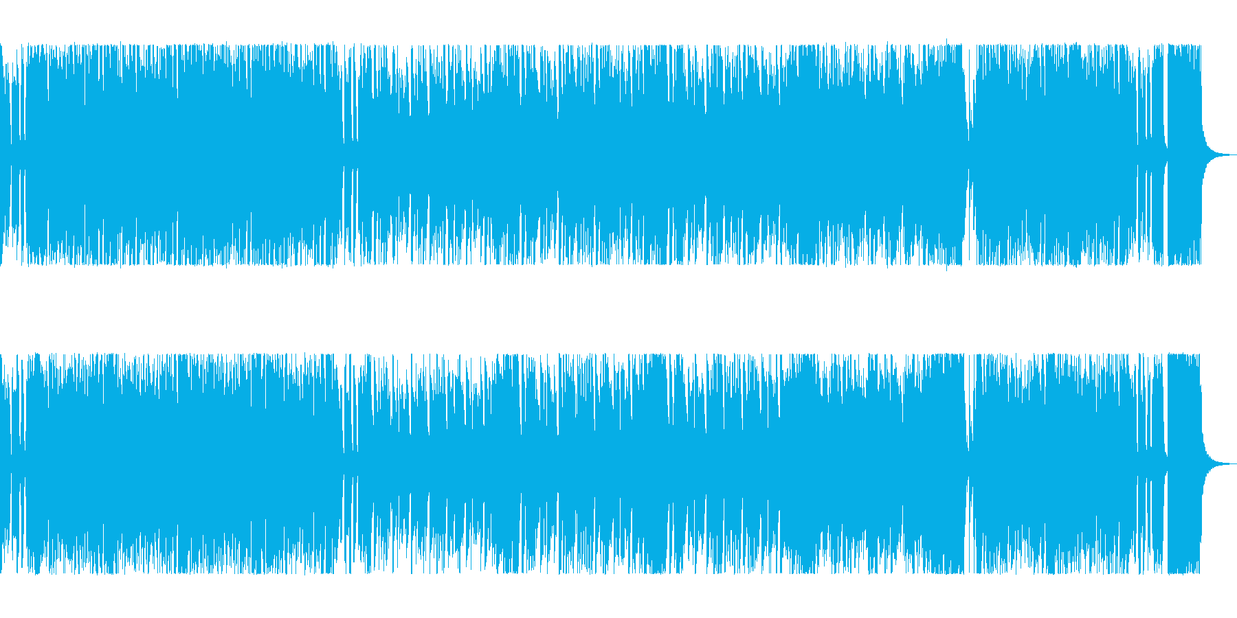 楽しく、軽快な曲調のファンクミュージックの再生済みの波形