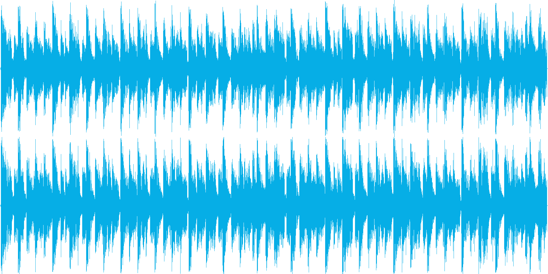 ハウスのリズムを基本にした楽曲です。の再生済みの波形