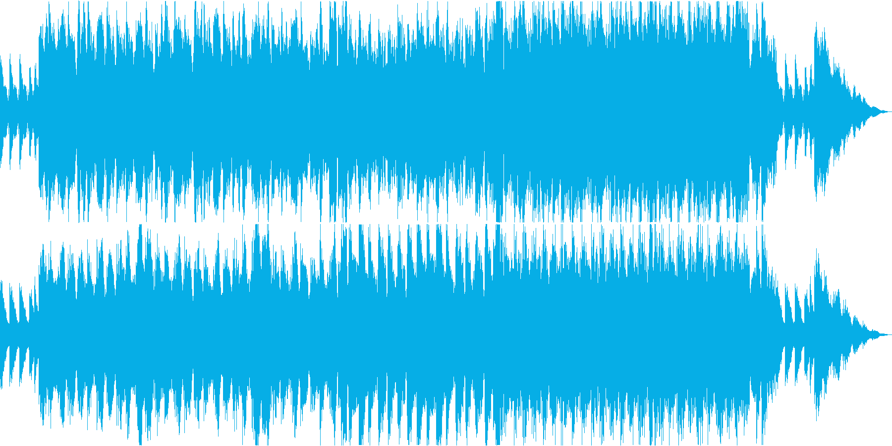 神秘的で不思議な雰囲気のBGM3の再生済みの波形