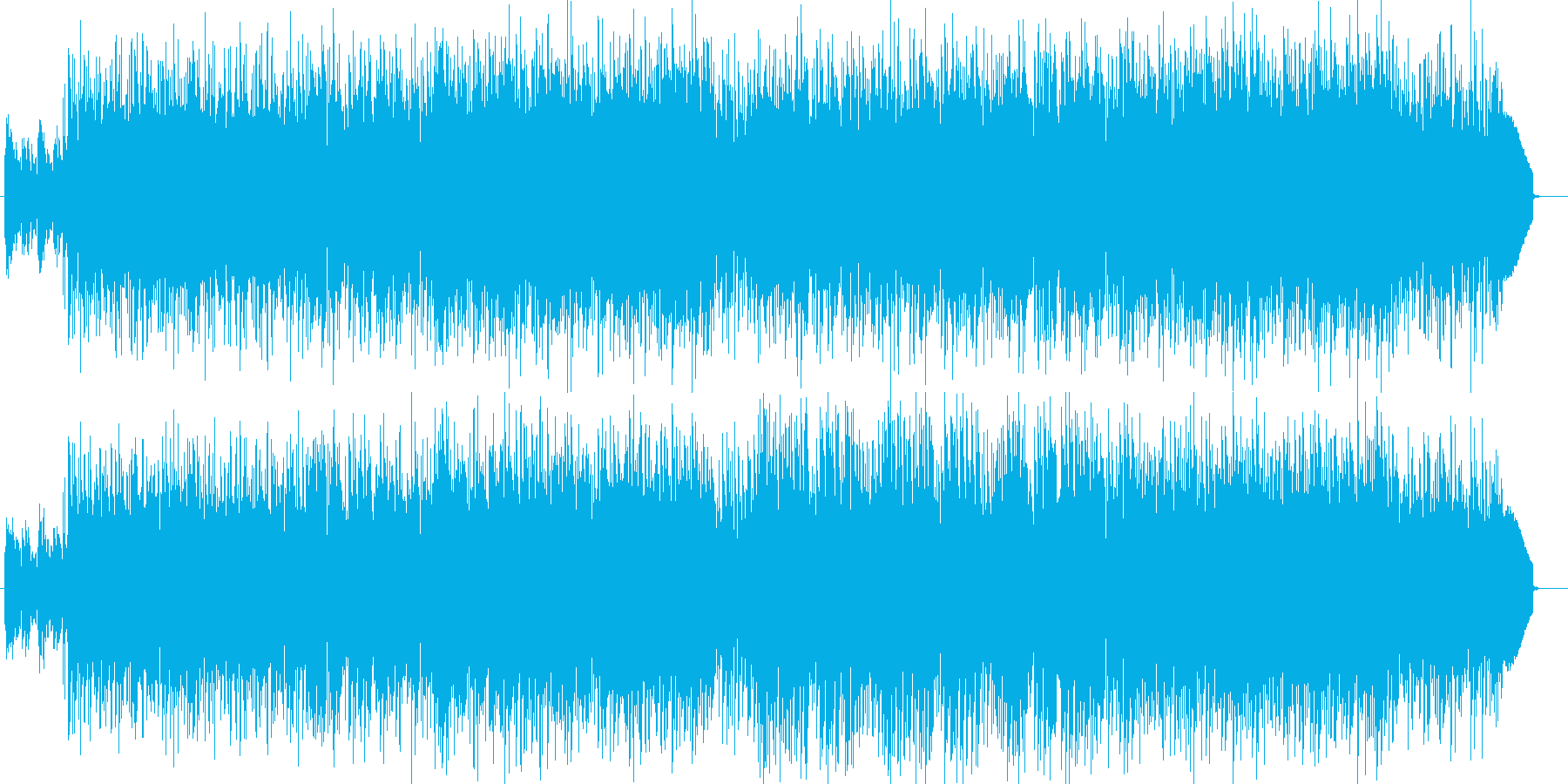 センチメンタルなギター・ドラム・シンセ曲の再生済みの波形