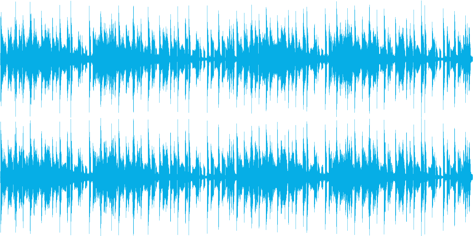 ドラムンベースを基本にした楽曲です。の再生済みの波形