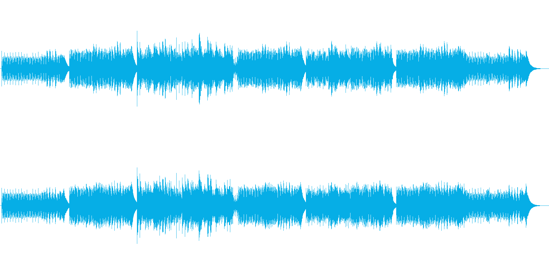幻想的で悲しいアップテンポな音楽の再生済みの波形