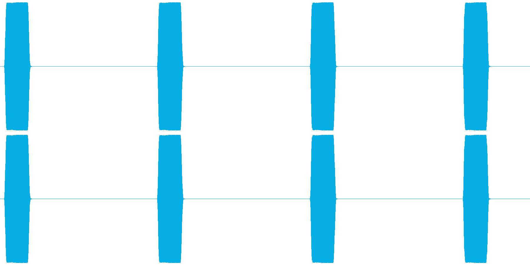 電話 呼び出し音 プッ×4の再生済みの波形