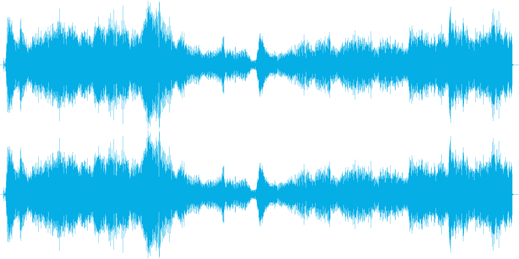 SFっぽくワープする感じの音の再生済みの波形