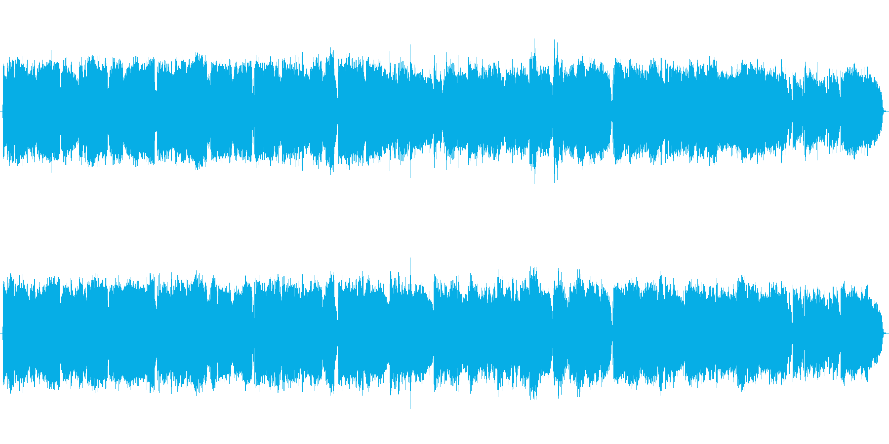 やさしくて少しさみしいアコースティック曲の再生済みの波形