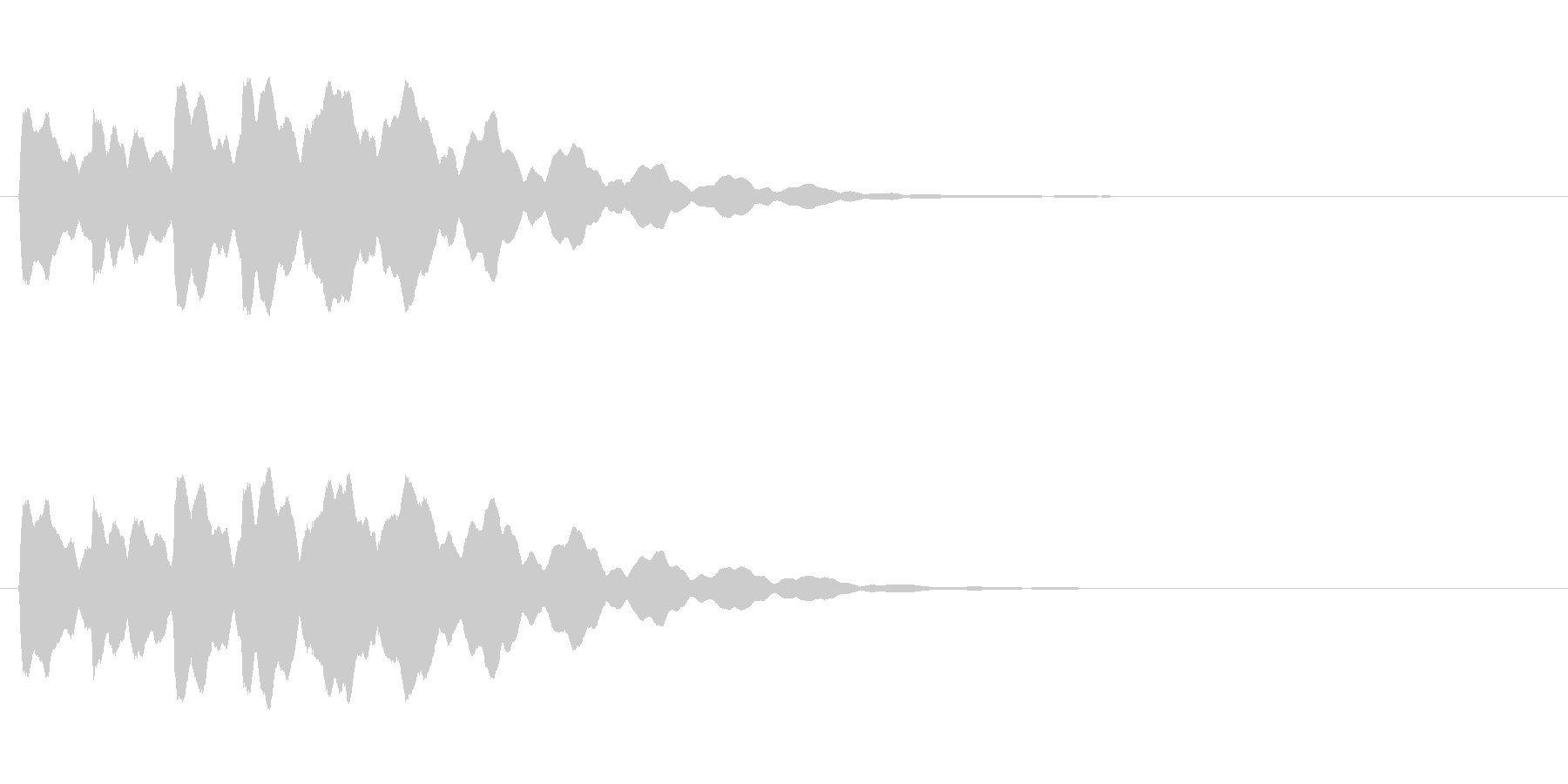 ベル6音、電話着信音【リリリリリリーン】の未再生の波形