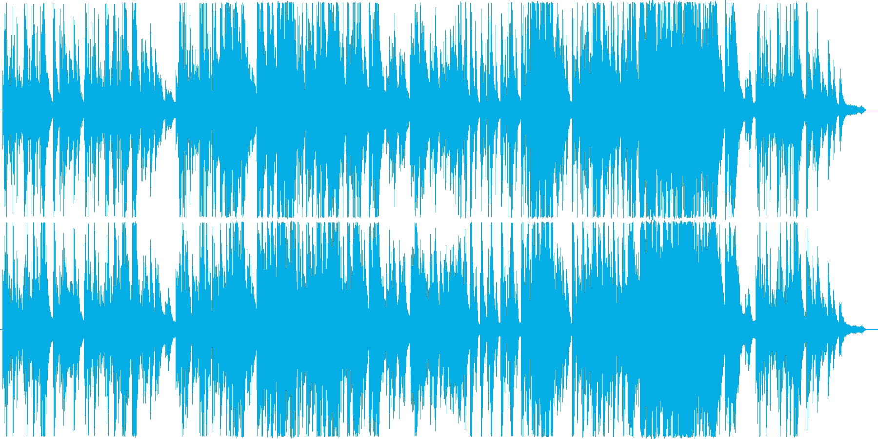 自然をテーマにした癒やし系のピアノ曲の再生済みの波形