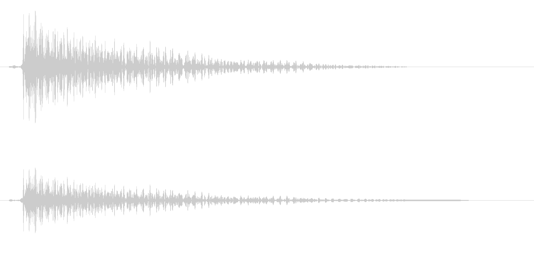 ドゥオン(揺れる打撃音)の未再生の波形