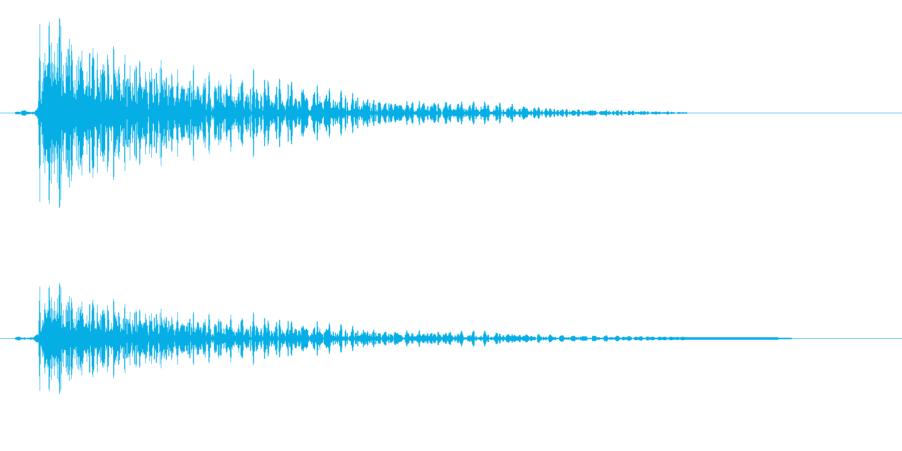ドゥオン(揺れる打撃音)の再生済みの波形