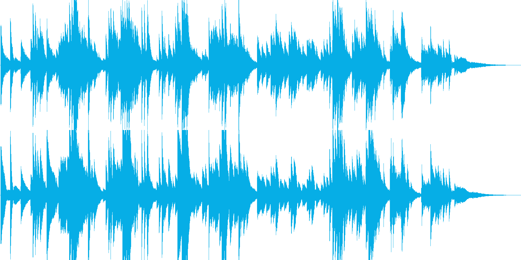 自律神経を整えるヒーリングピアノソロ曲の再生済みの波形