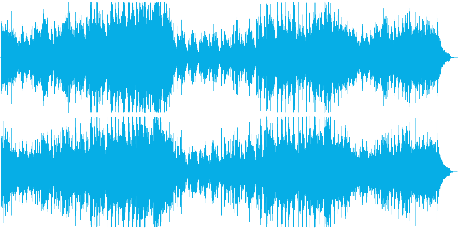 穏やかで爽やかさの感じられるピアノ曲の再生済みの波形
