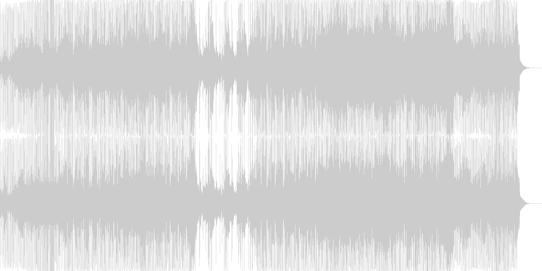三味線とロックを融合した和テイストな楽曲の未再生の波形