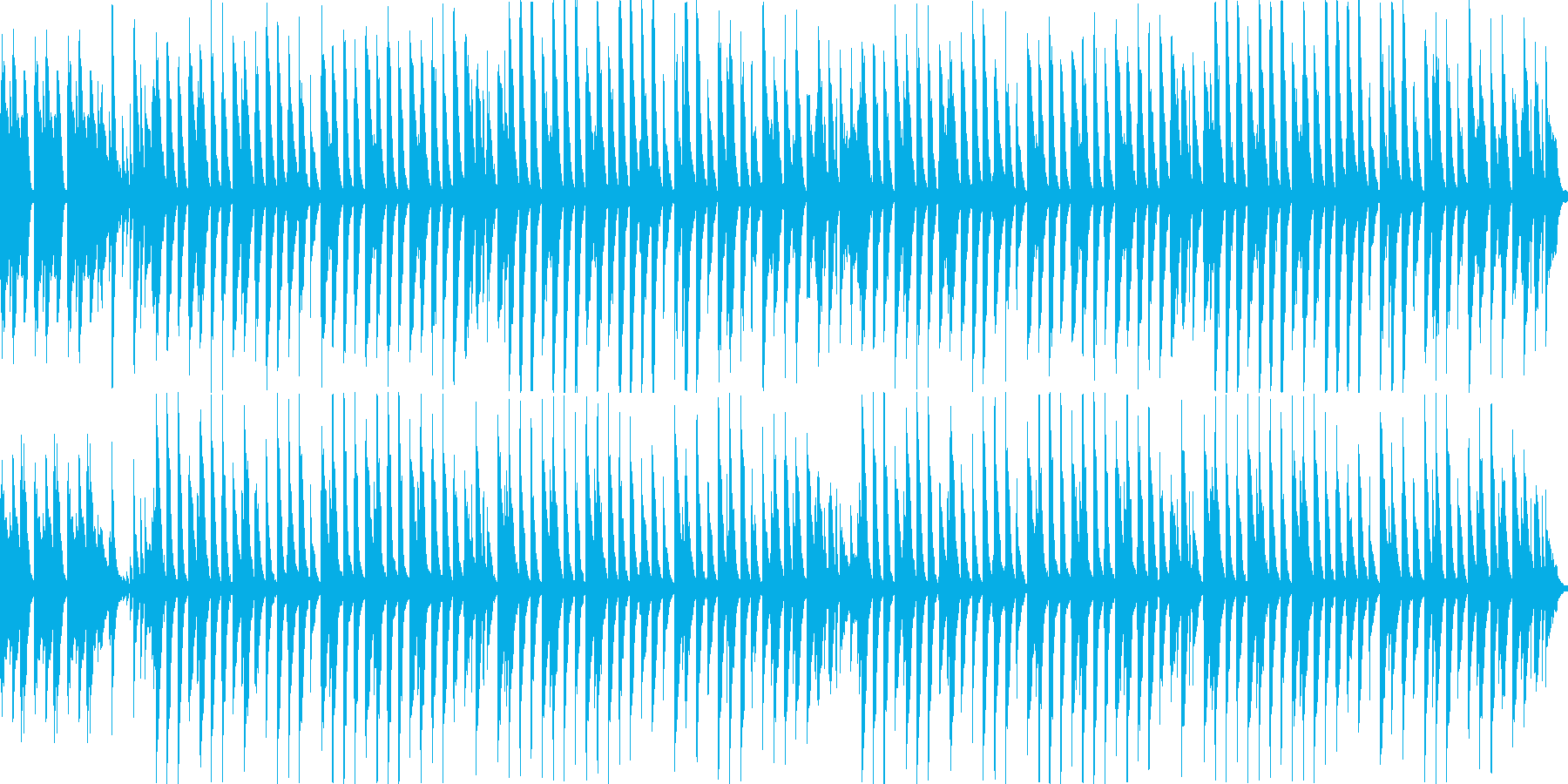 日常系/ほのぼの系 シンプルなピアノ曲の再生済みの波形