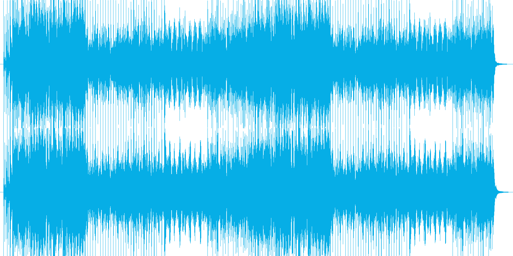 ループ曲となってます。 適度に編集して…の再生済みの波形