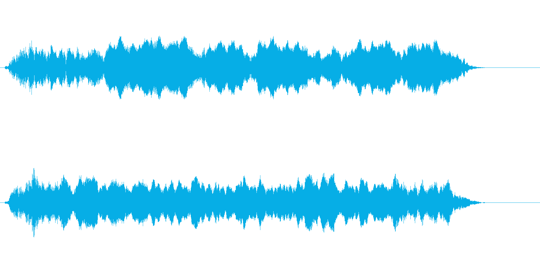 汽笛の音圧ラジオ・TV規格の再生済みの波形