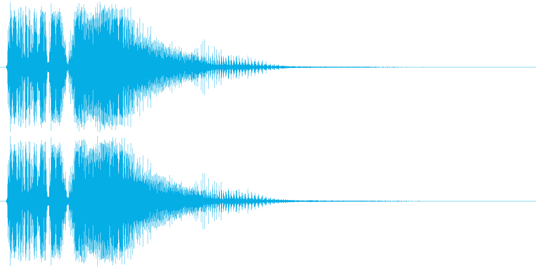 バキューーン(ショット音、低め、強め)の再生済みの波形