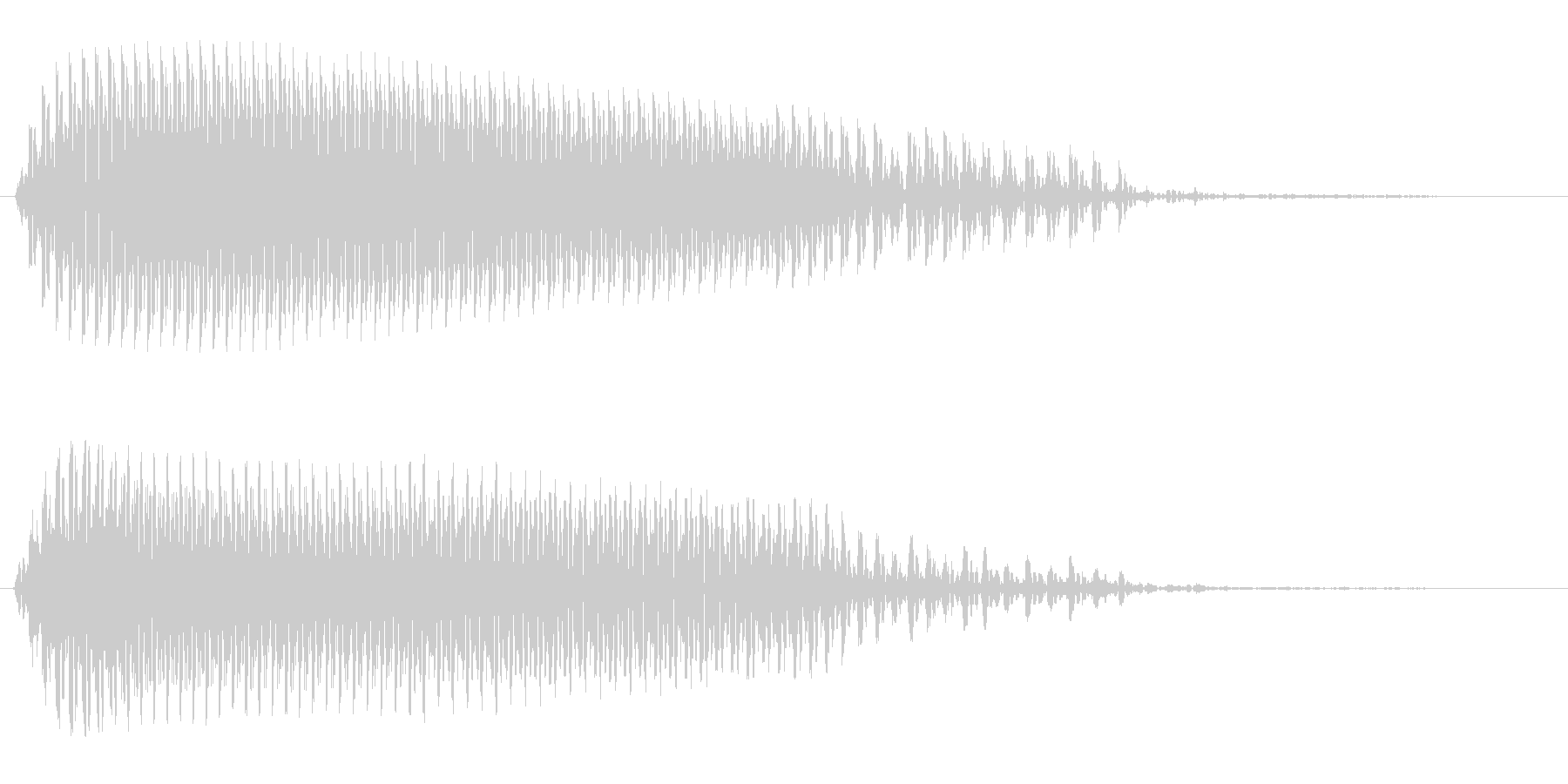 モォ〜という牛の声の未再生の波形