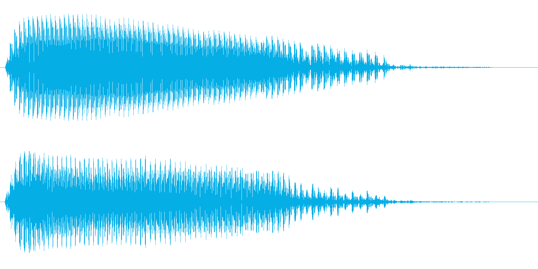 モォ〜という牛の声の再生済みの波形