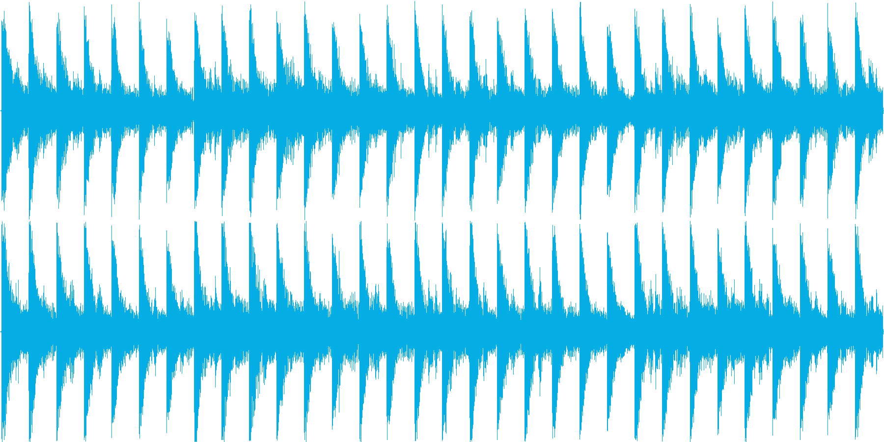 ループ対応のテクノを強く意識した楽曲の再生済みの波形