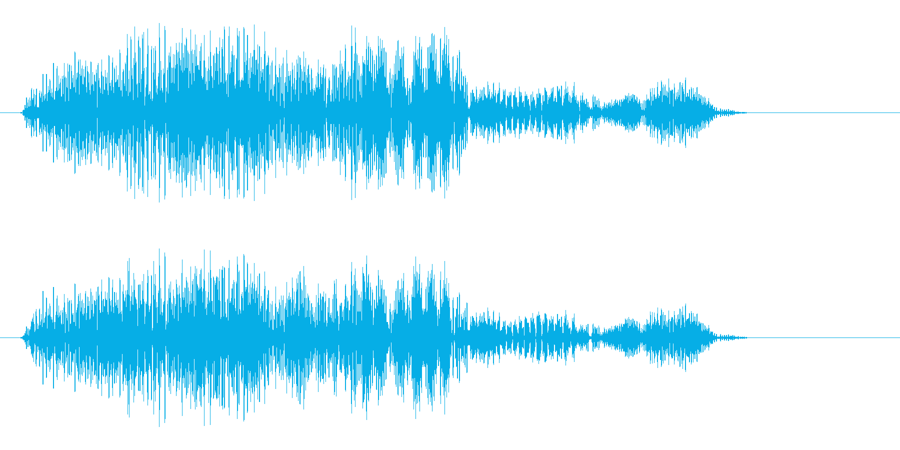 ヒュオーン(吸い込まれるような決定音)の再生済みの波形