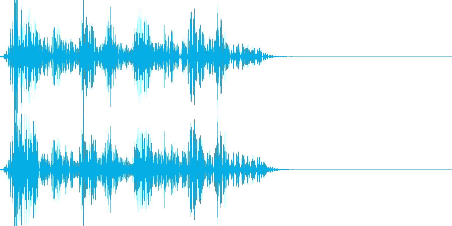 ドカドカドカドカッ(8連発の打撃音)の再生済みの波形