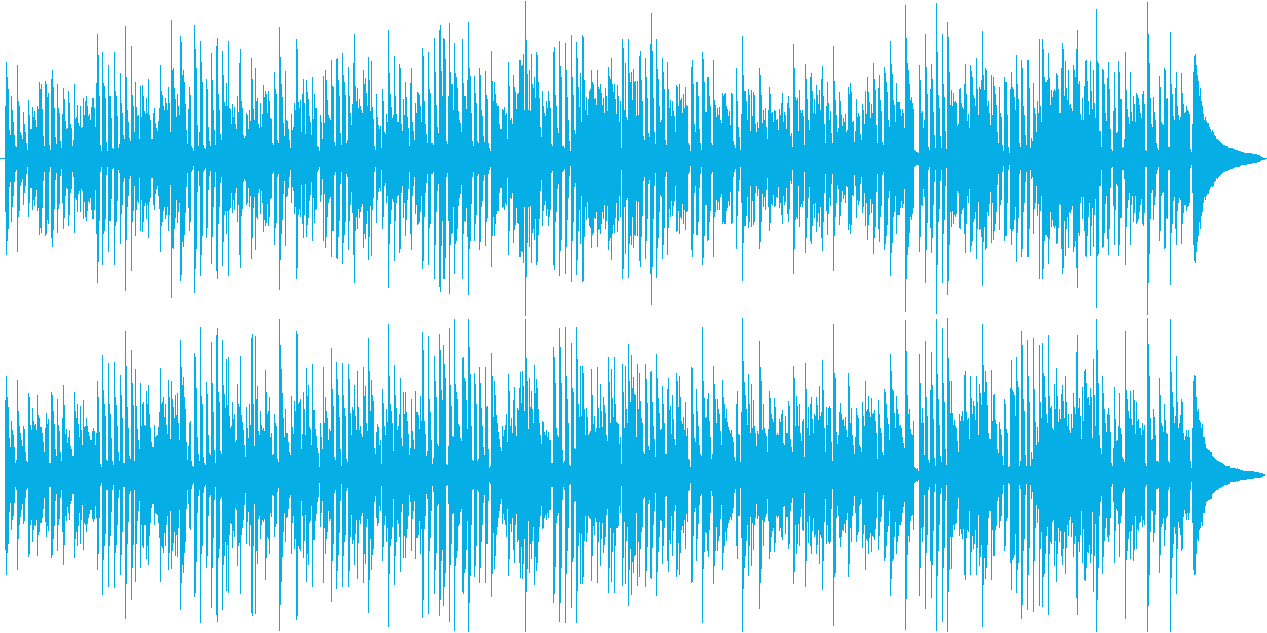 アコースティックギターのミディアム曲の再生済みの波形