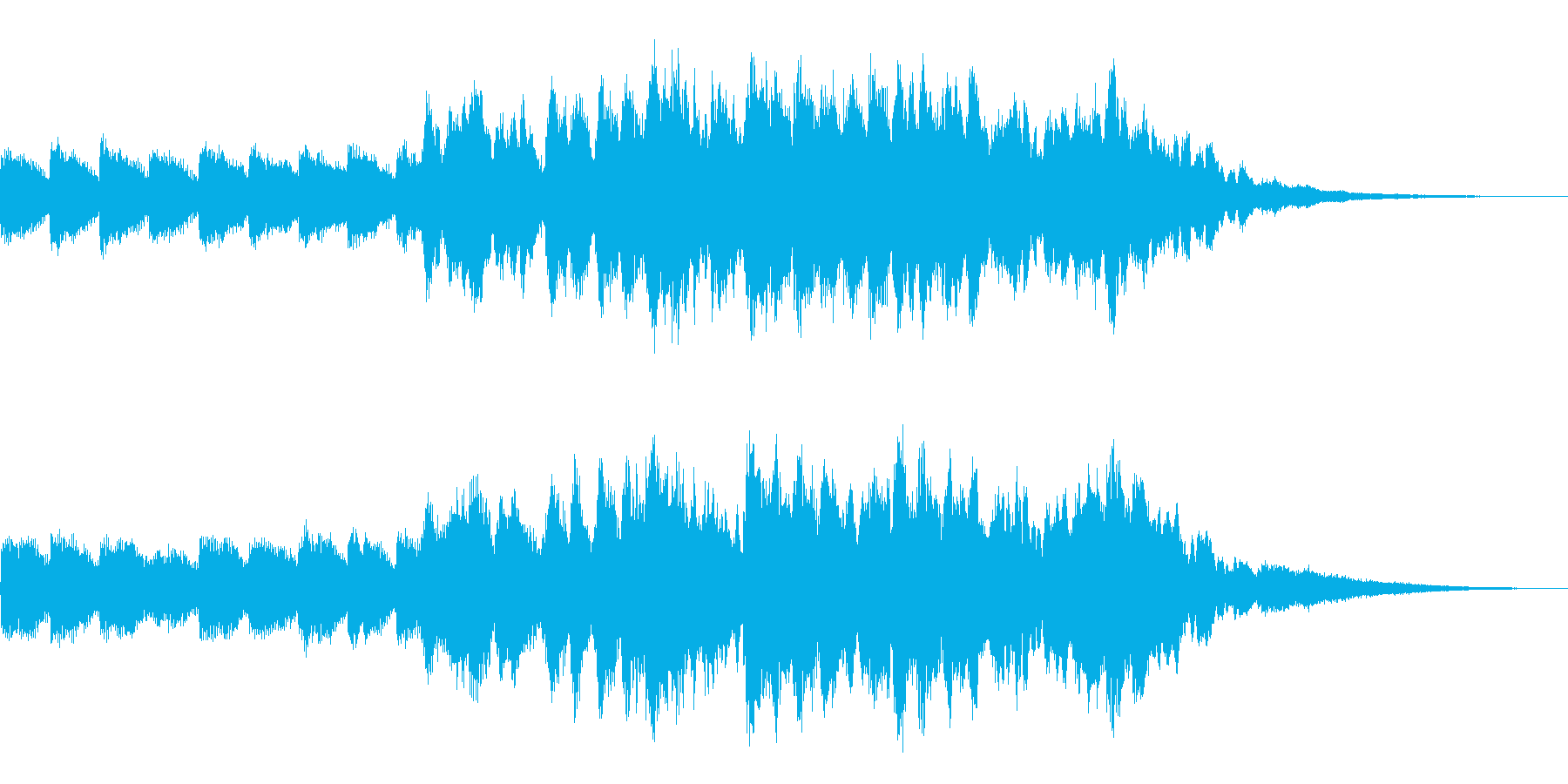 星空をイメージしたキラキラした曲の再生済みの波形