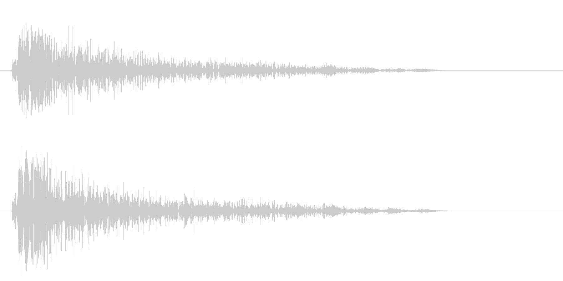 トタンに何かがぶつかったような音。の未再生の波形