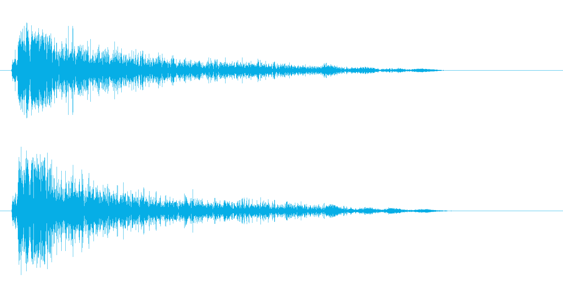トタンに何かがぶつかったような音。の再生済みの波形