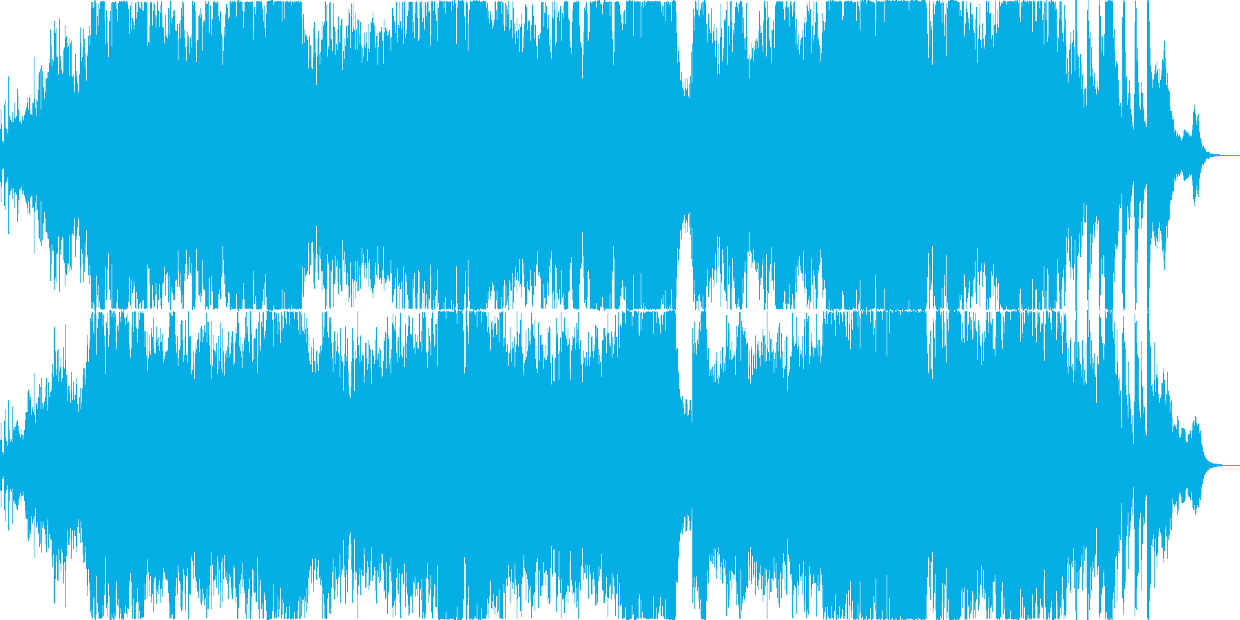 壮大なオーケストラのテーマ曲の再生済みの波形