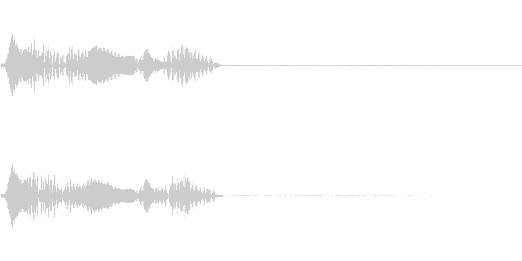 ポコッとしたボタン音です。通知音にもの未再生の波形