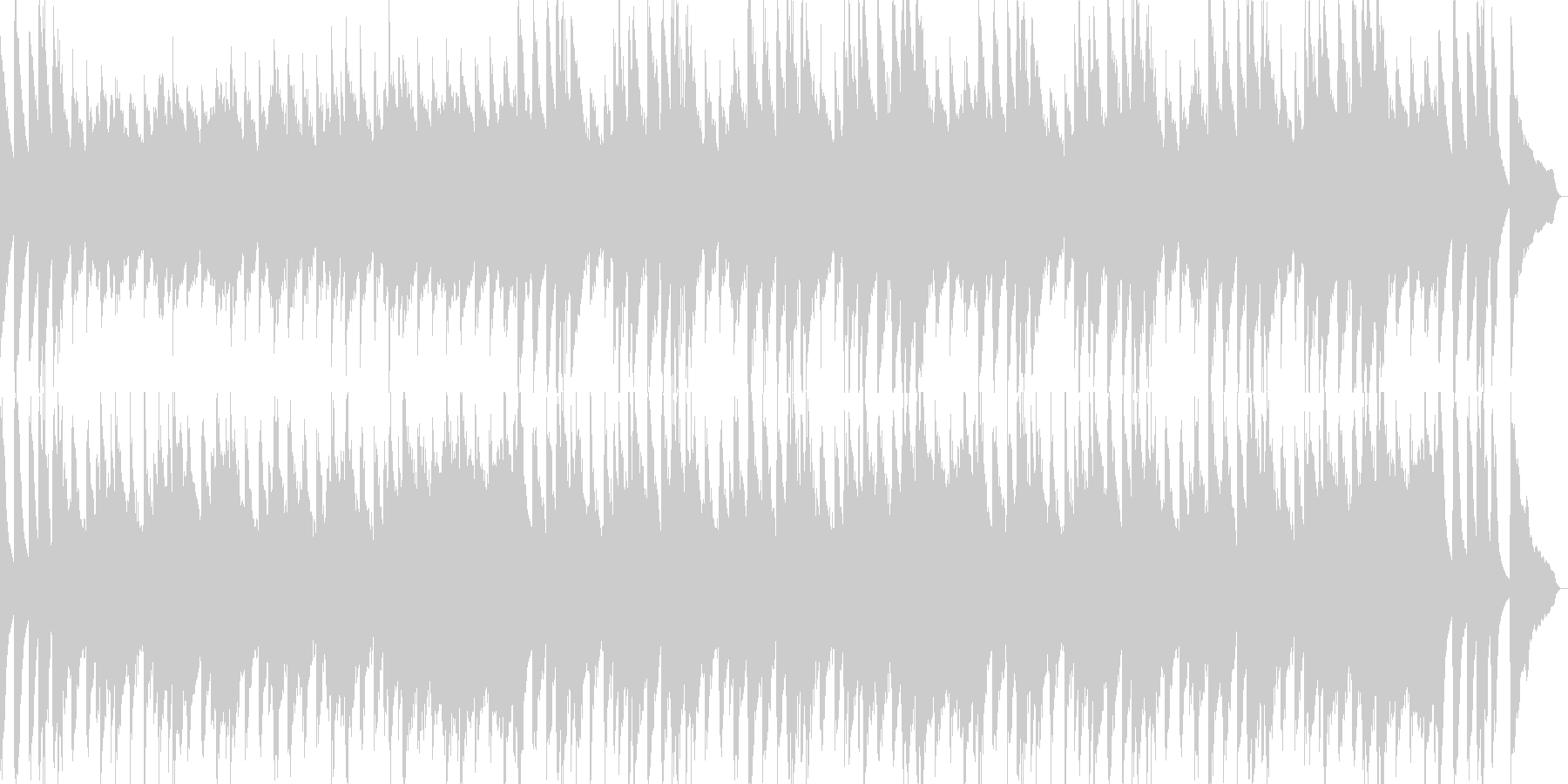 日常系アニメの明るいはじまり風の曲の未再生の波形