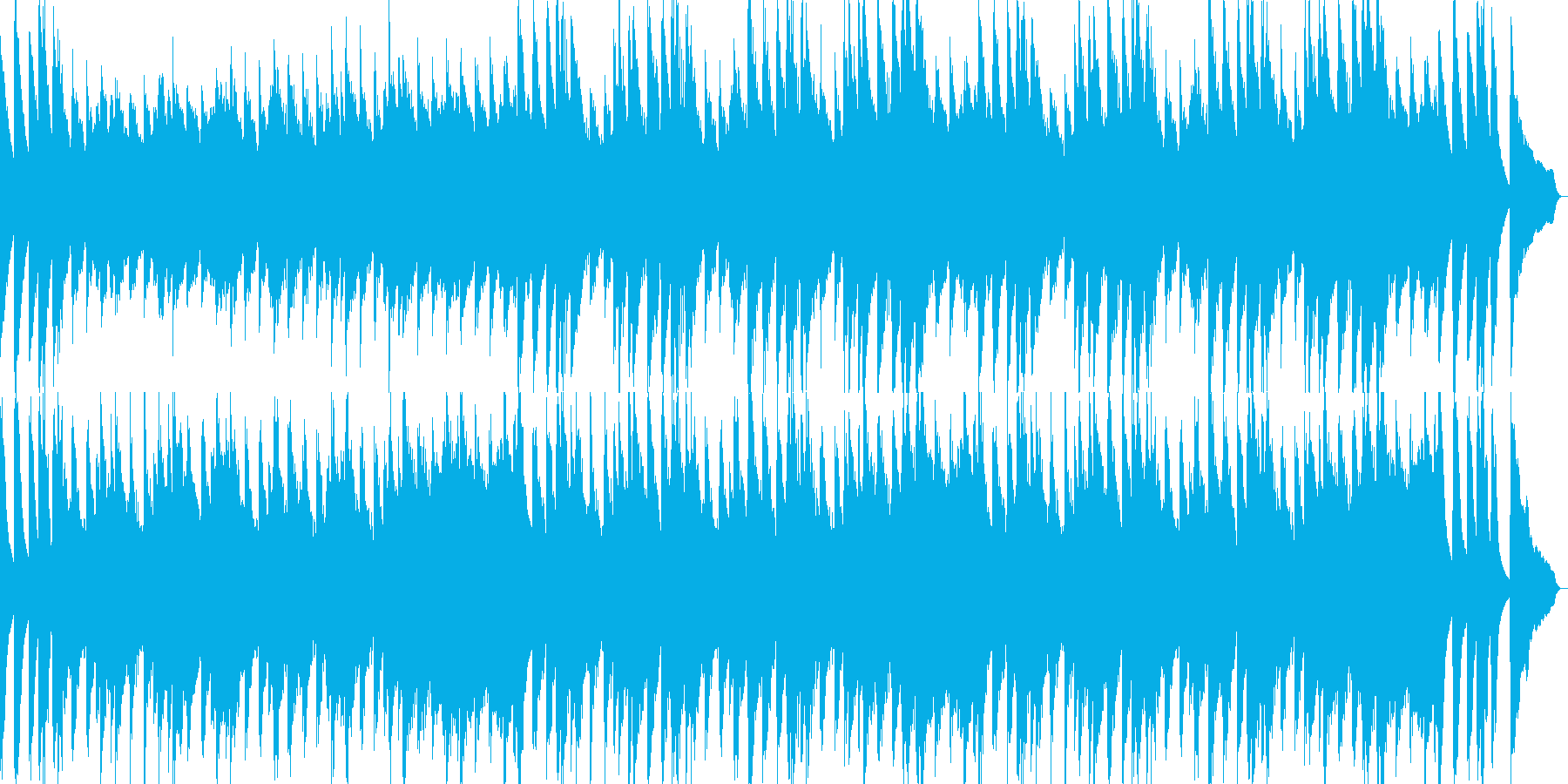 日常系アニメの明るいはじまり風の曲の再生済みの波形