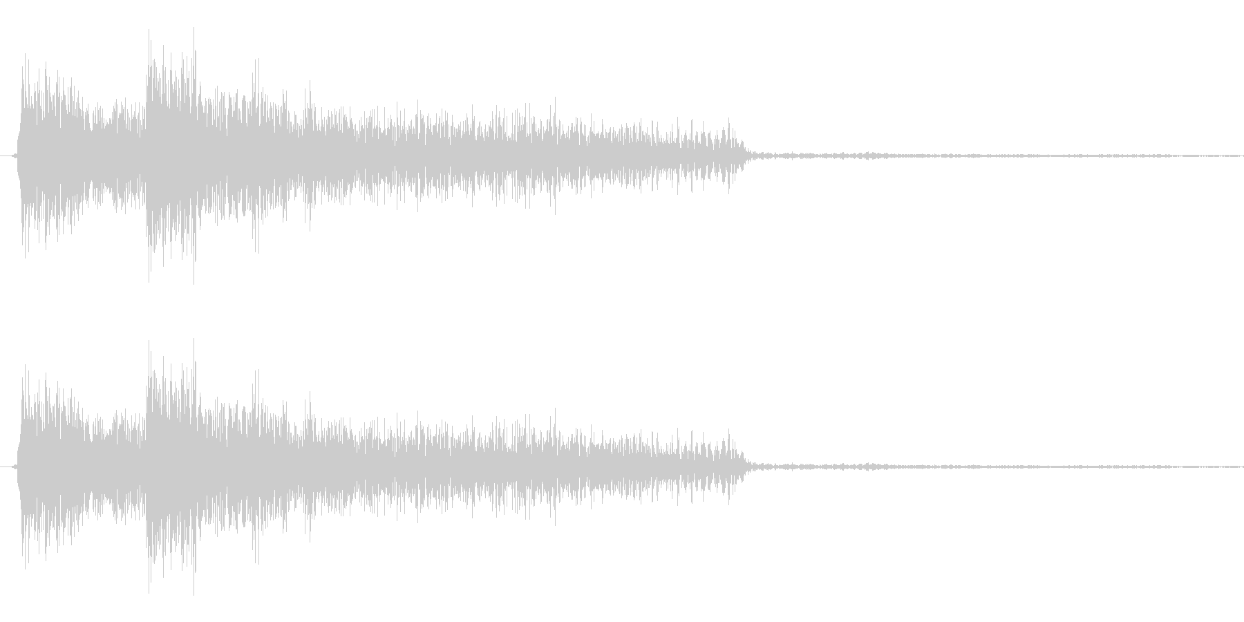 クイズの出題されるときの音の未再生の波形