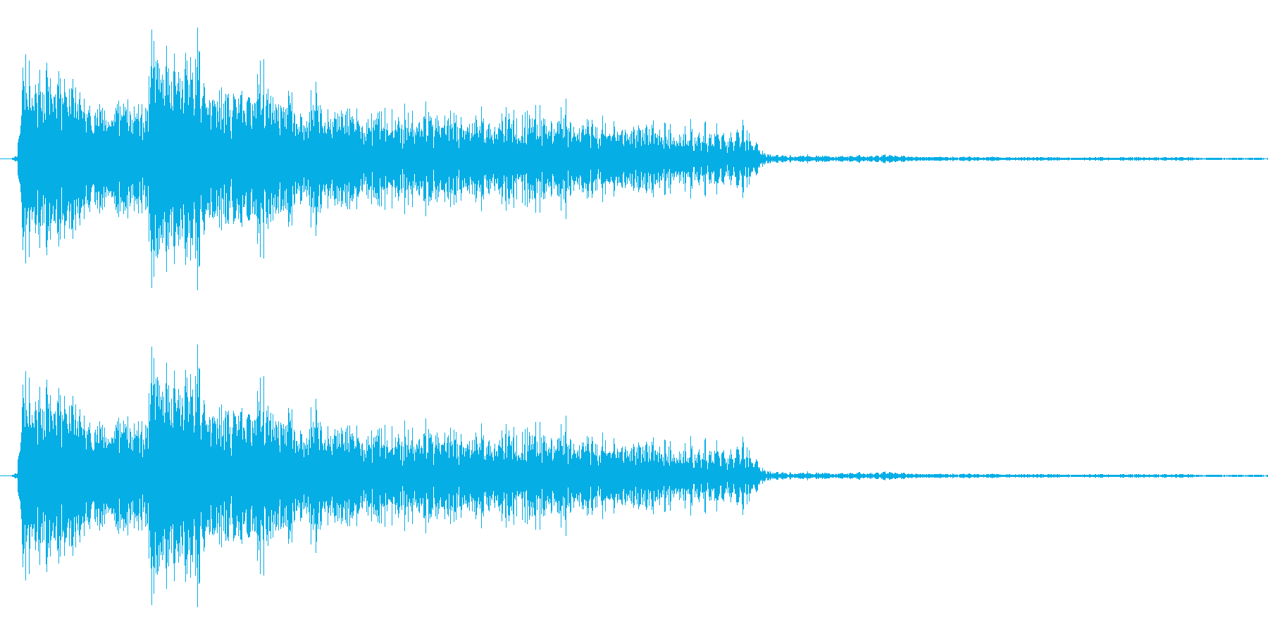 クイズの出題されるときの音の再生済みの波形