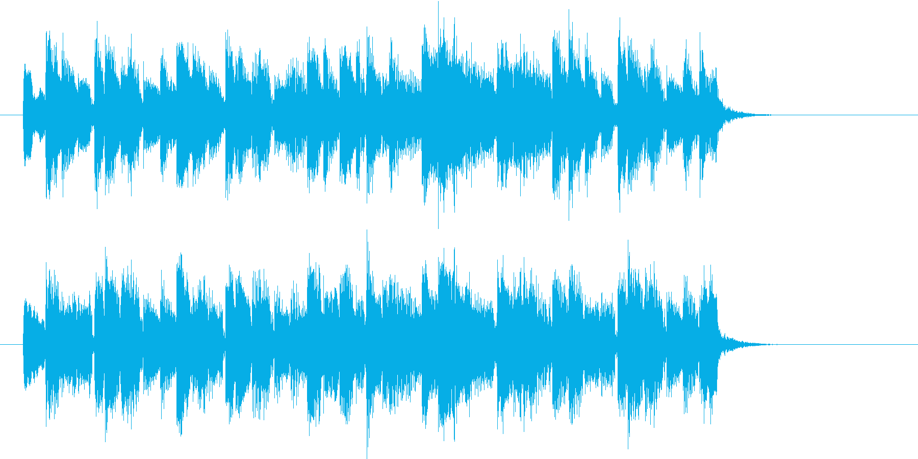 和やかでゆったりな明るい音楽の再生済みの波形