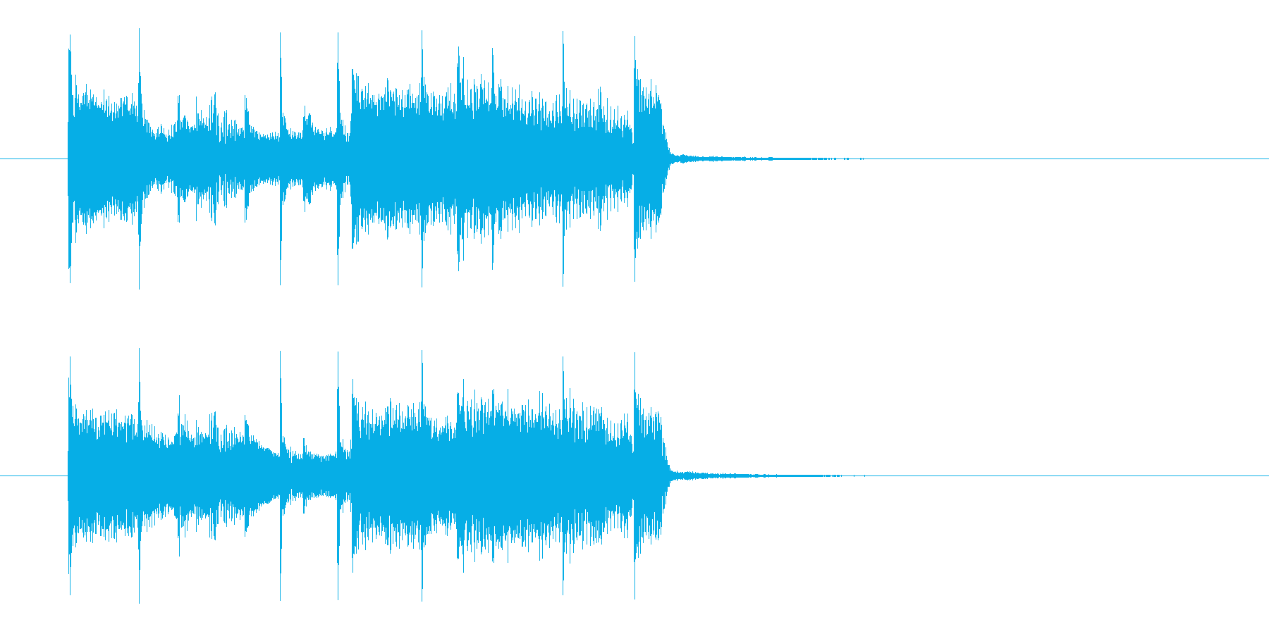 夏の海にピッタリな涼しげな曲の再生済みの波形