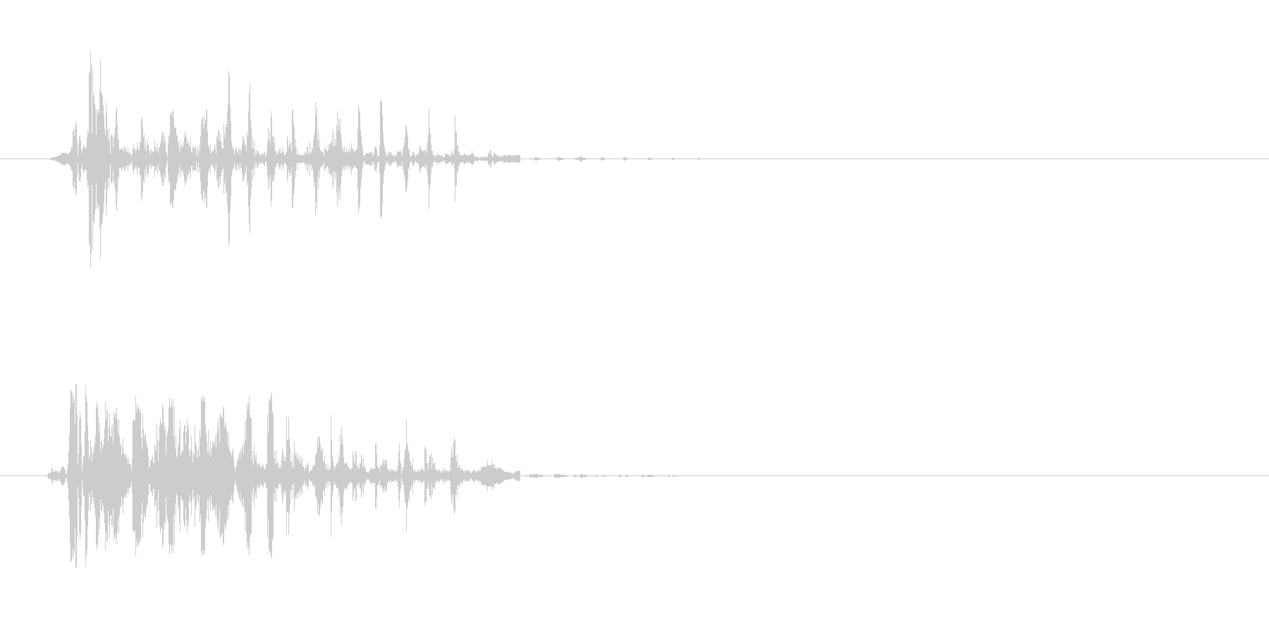 ブエッ(短い音)リアルの未再生の波形