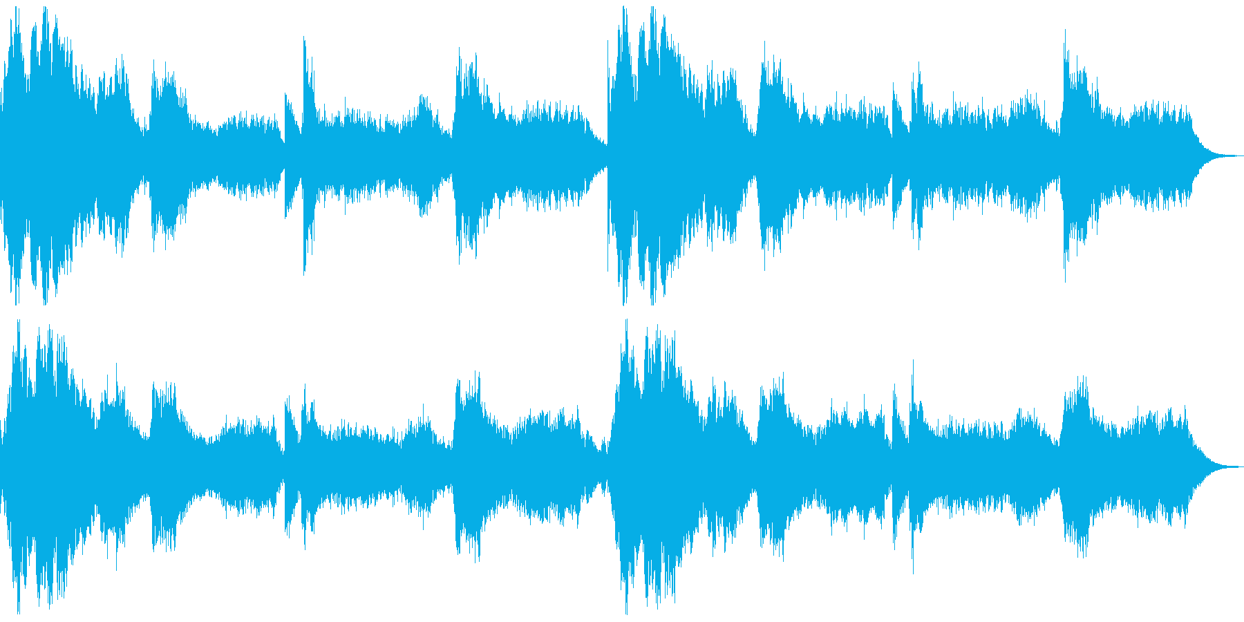 アンビエント系のホラー曲の再生済みの波形