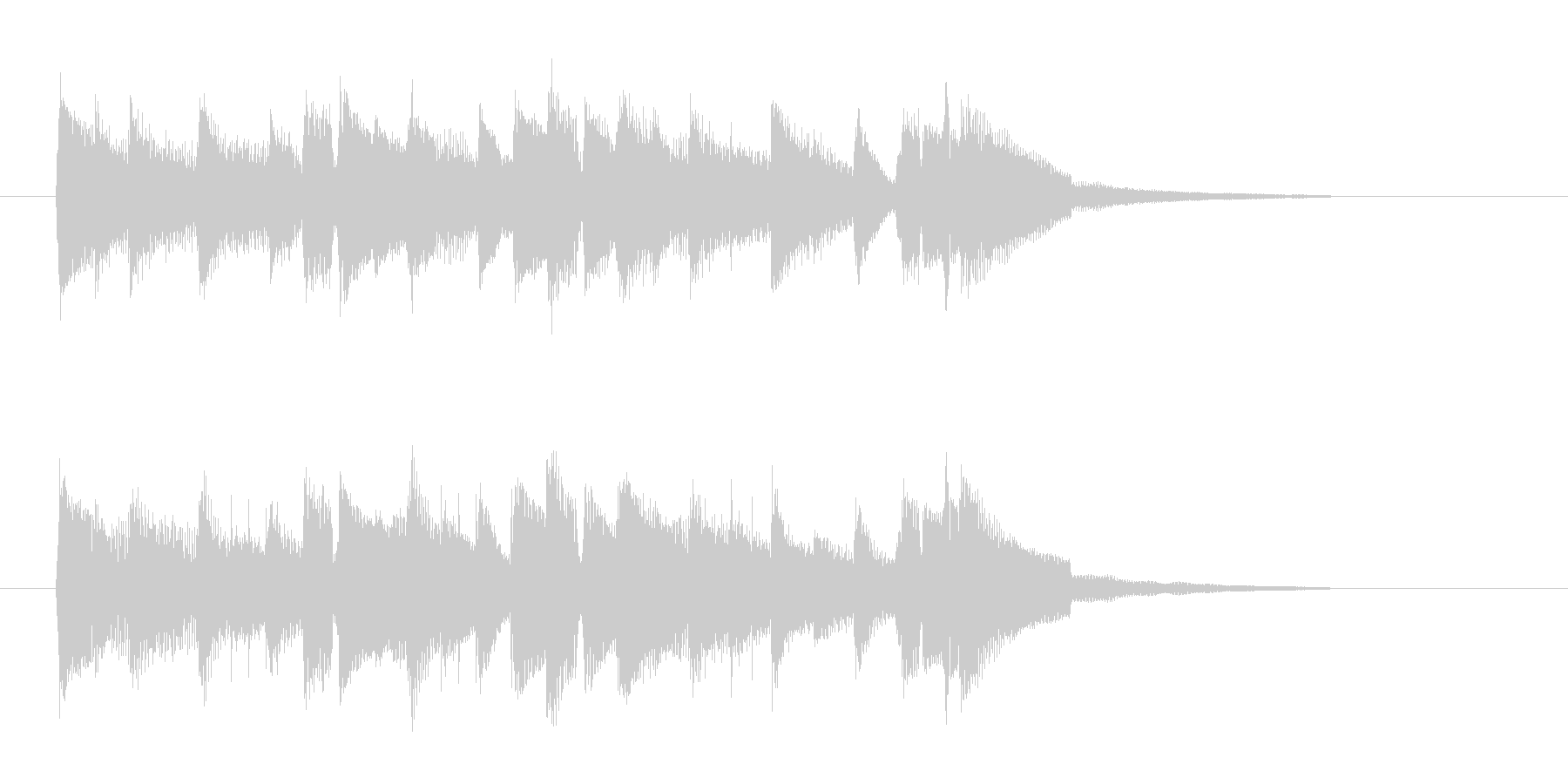 流れるようなミディアムテンポの曲の未再生の波形